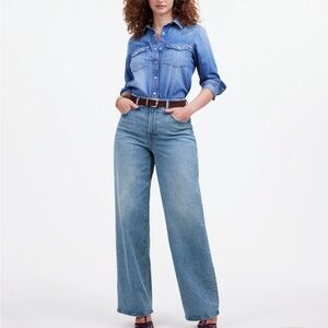 Madewell Curvy Perfect Vintage Wide Leg Jean, Tall Inseam, Medium Wash